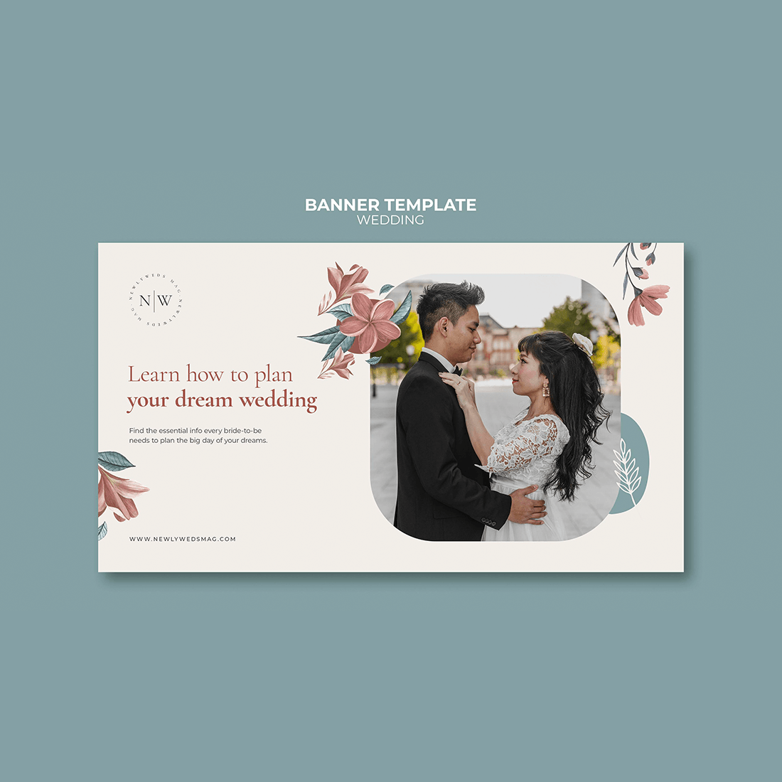 WEDDING BANNER TEMPLATE preview image.
