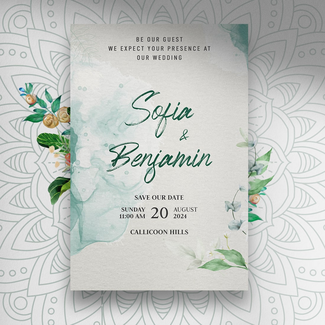 Wedding Invitation Card Template cover image.