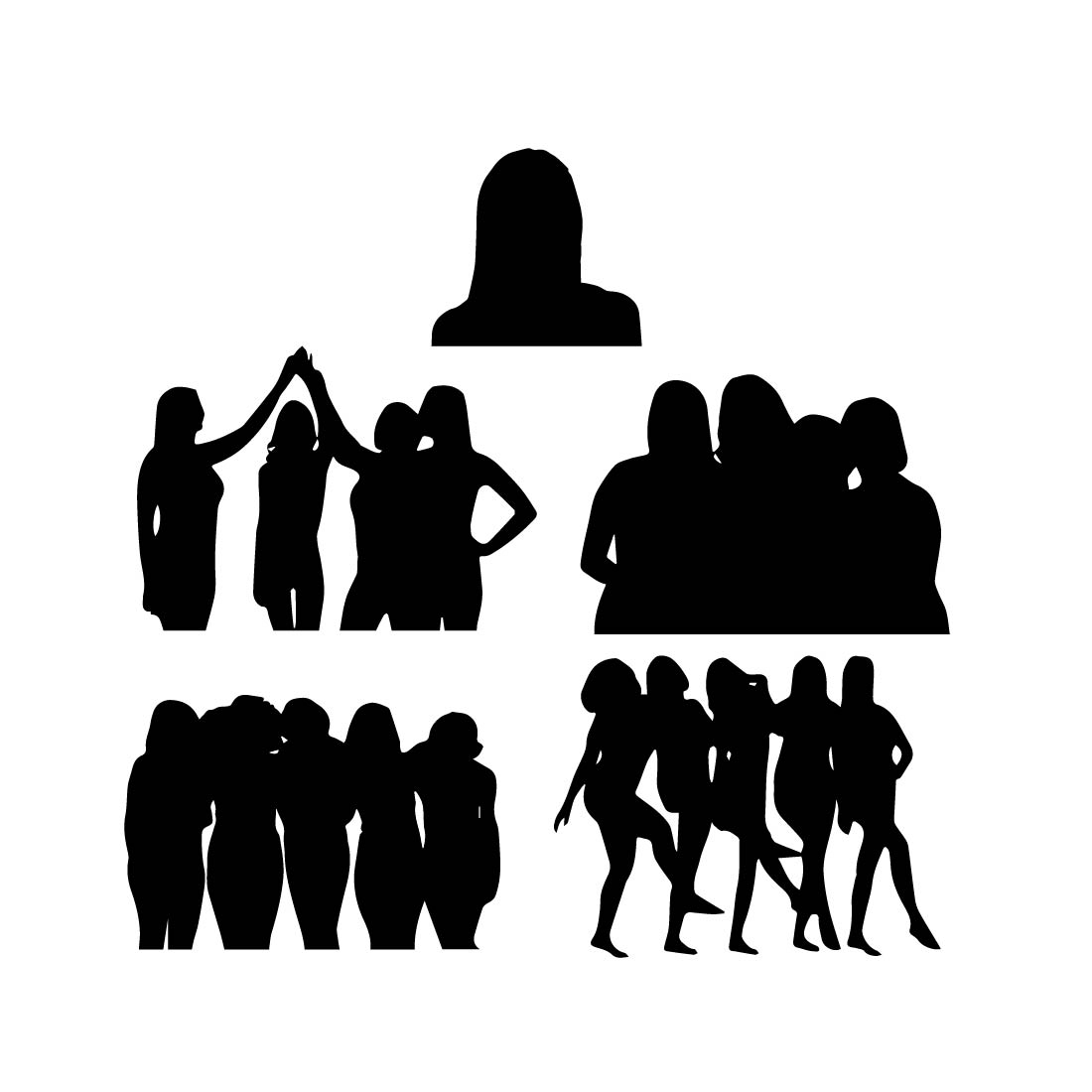 women silhouette set preview image.