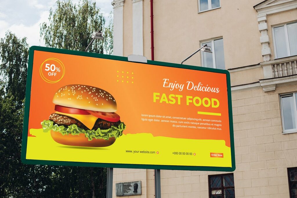 Healthy Food Billboard Design Masterbundles