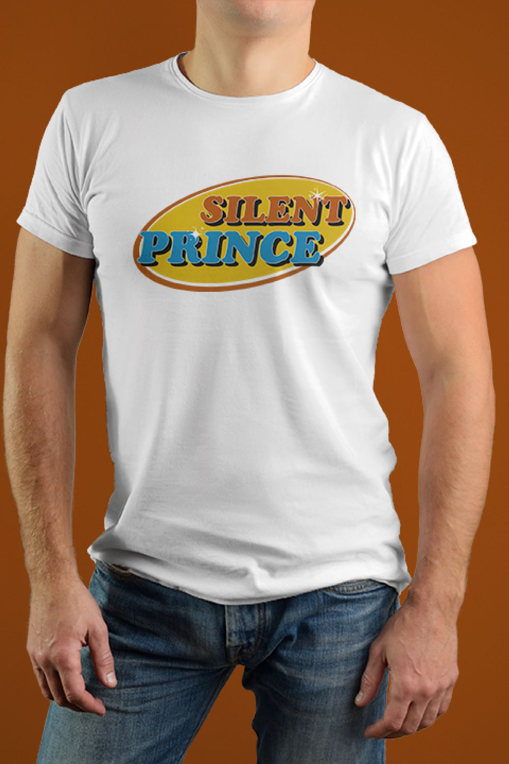 Silent Prince T Shirt Design pinterest preview image.