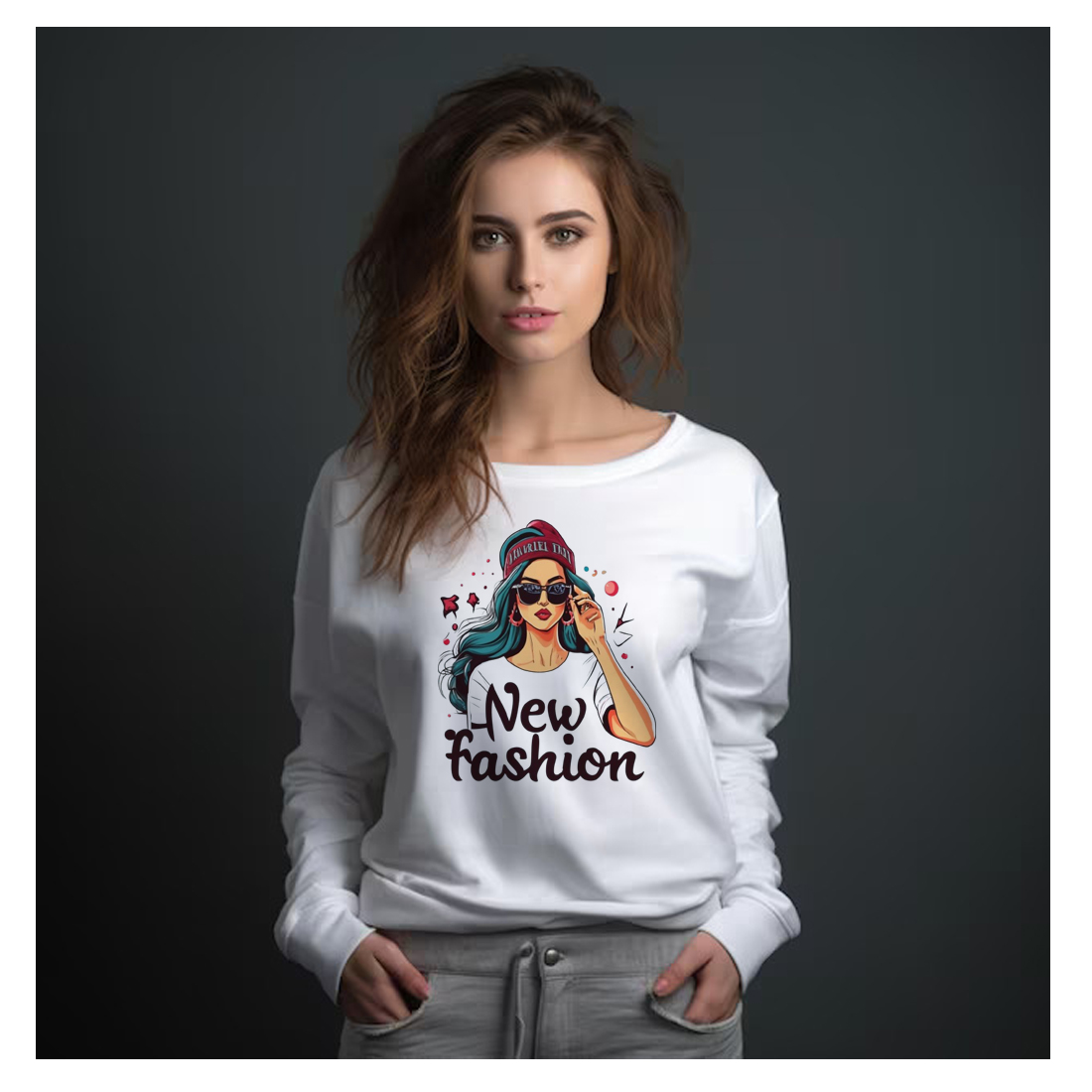 Sweatshirts - For Young Women's Design Template Total = 09 preview image.