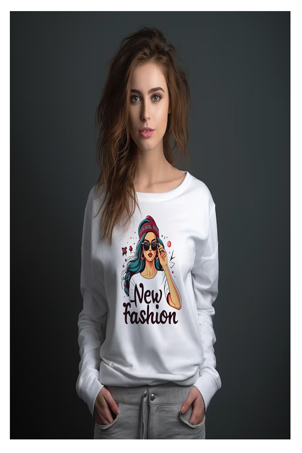Sweatshirts - For Young Women's Design Template Total = 09 pinterest preview image.