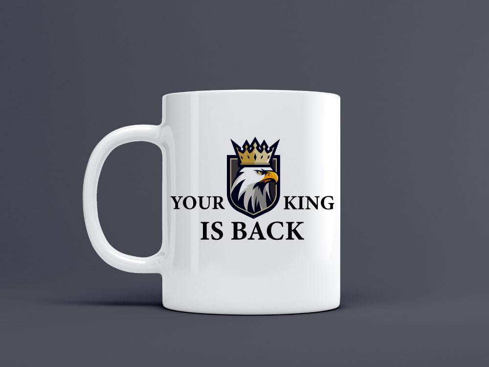 your king is back mug design small image 529