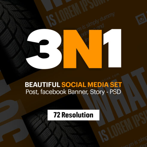 3n1 Social Media Ads designs Free PSD cover image.