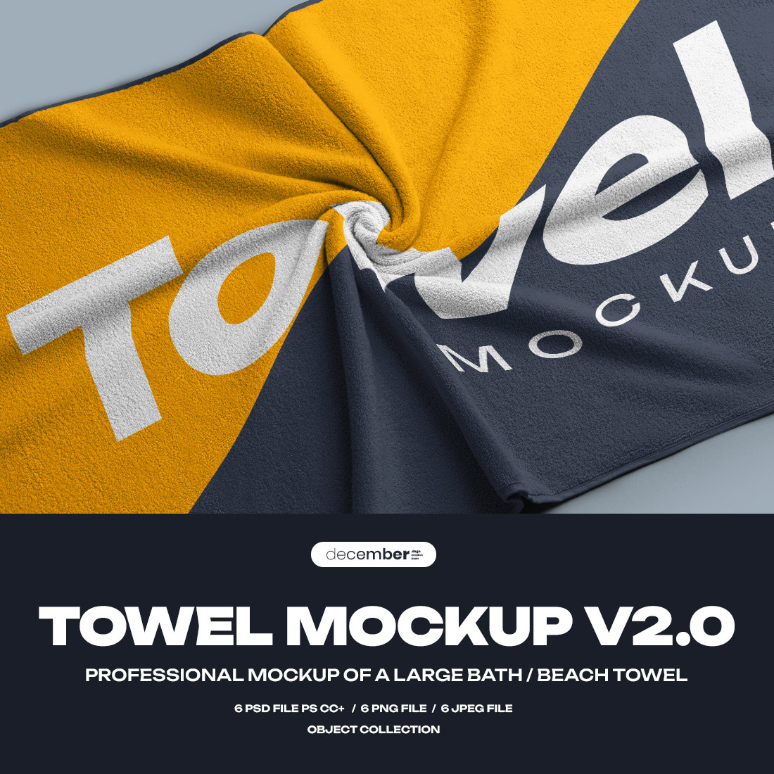 6 Mockup of a Large Bath v2 / Beach Towel cover image.