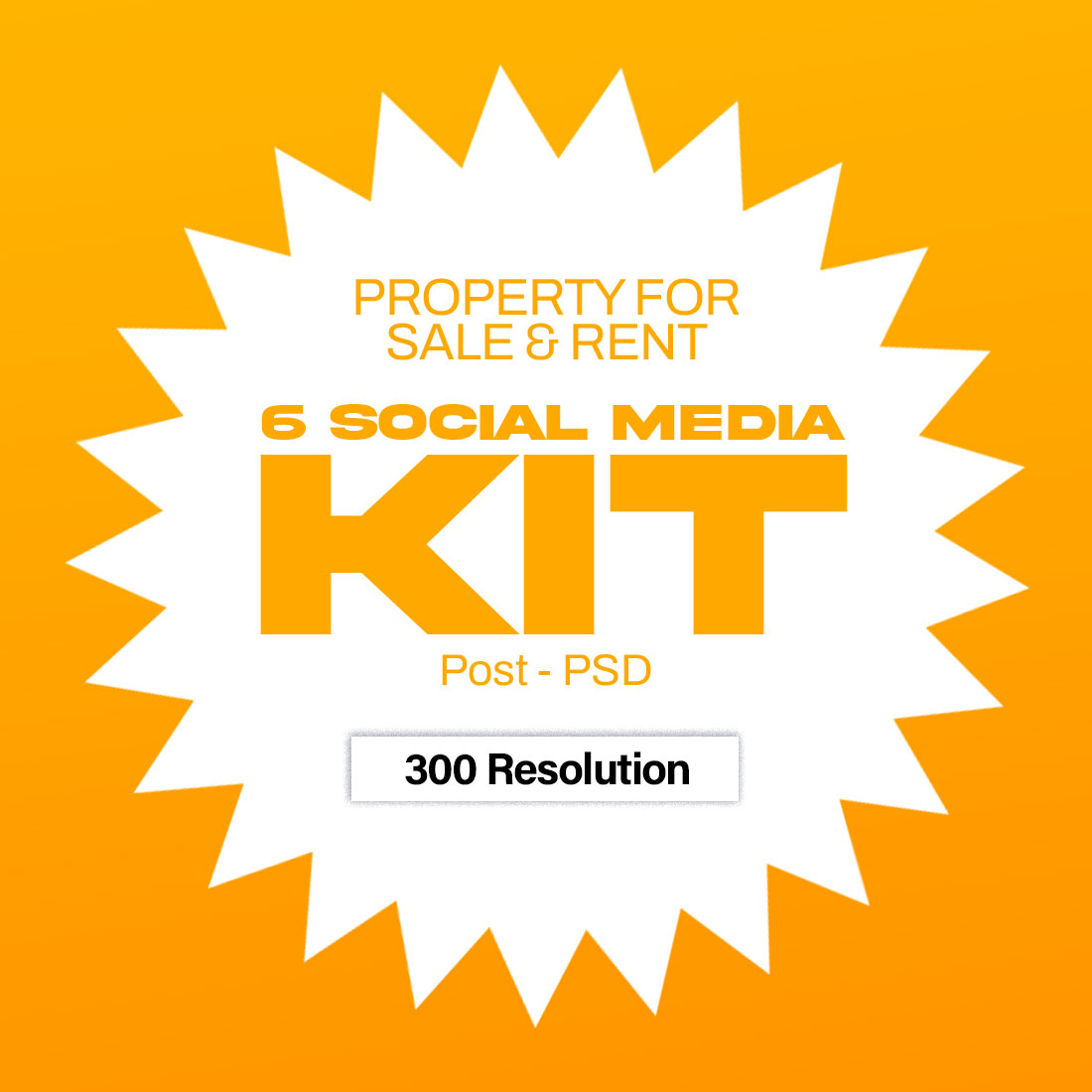 6 Social Media Kit Instagram & Face Book Templates Real Estate preview image.