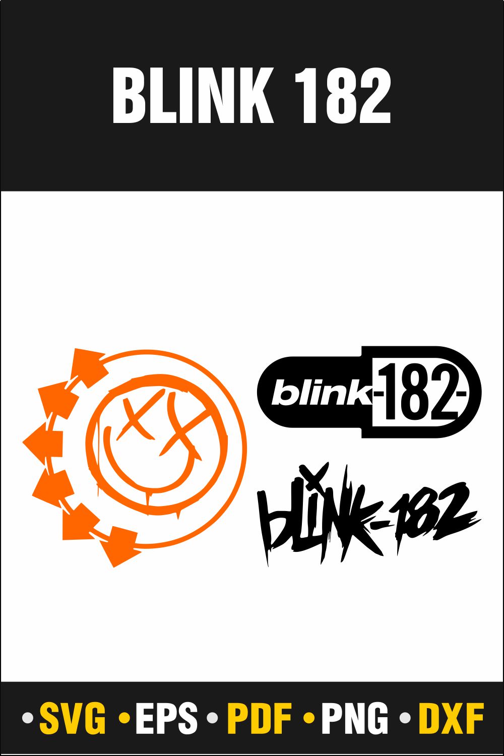 Blink 182 Svg, Blink 182, Blink 182 Music Svg, Blink 182 Png, Rap Svg, Music Blink 182 Svg, Instant Download Vector Cut file Cricut, Silhouette, Pdf Png, Dxf, Decal pinterest preview image.
