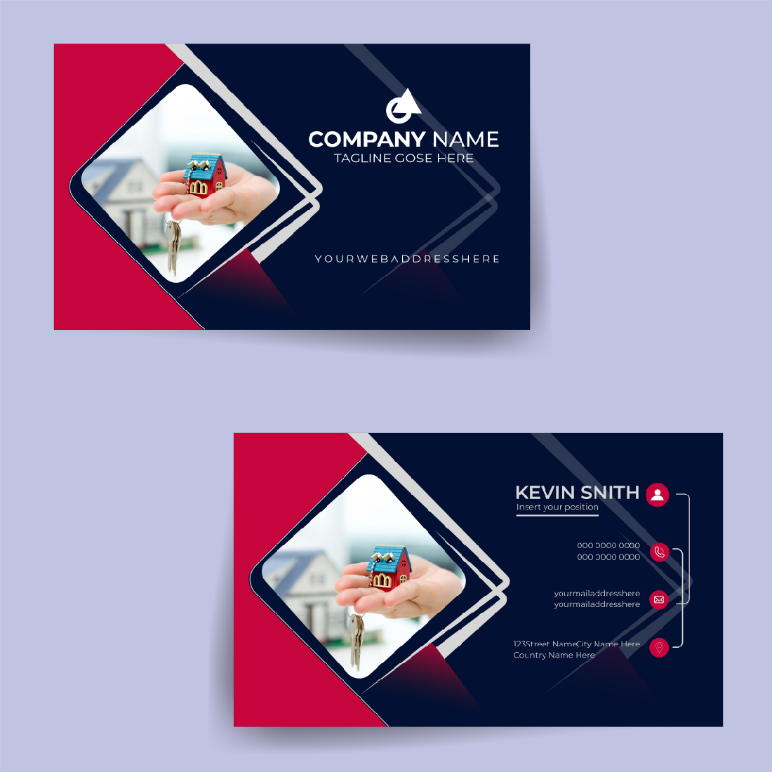 advertising Business Card template cover image.