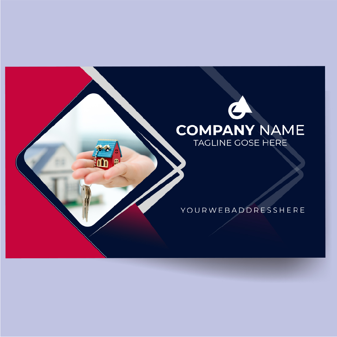 advertising Business Card template preview image.