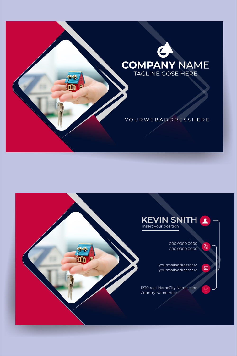 advertising Business Card template pinterest preview image.