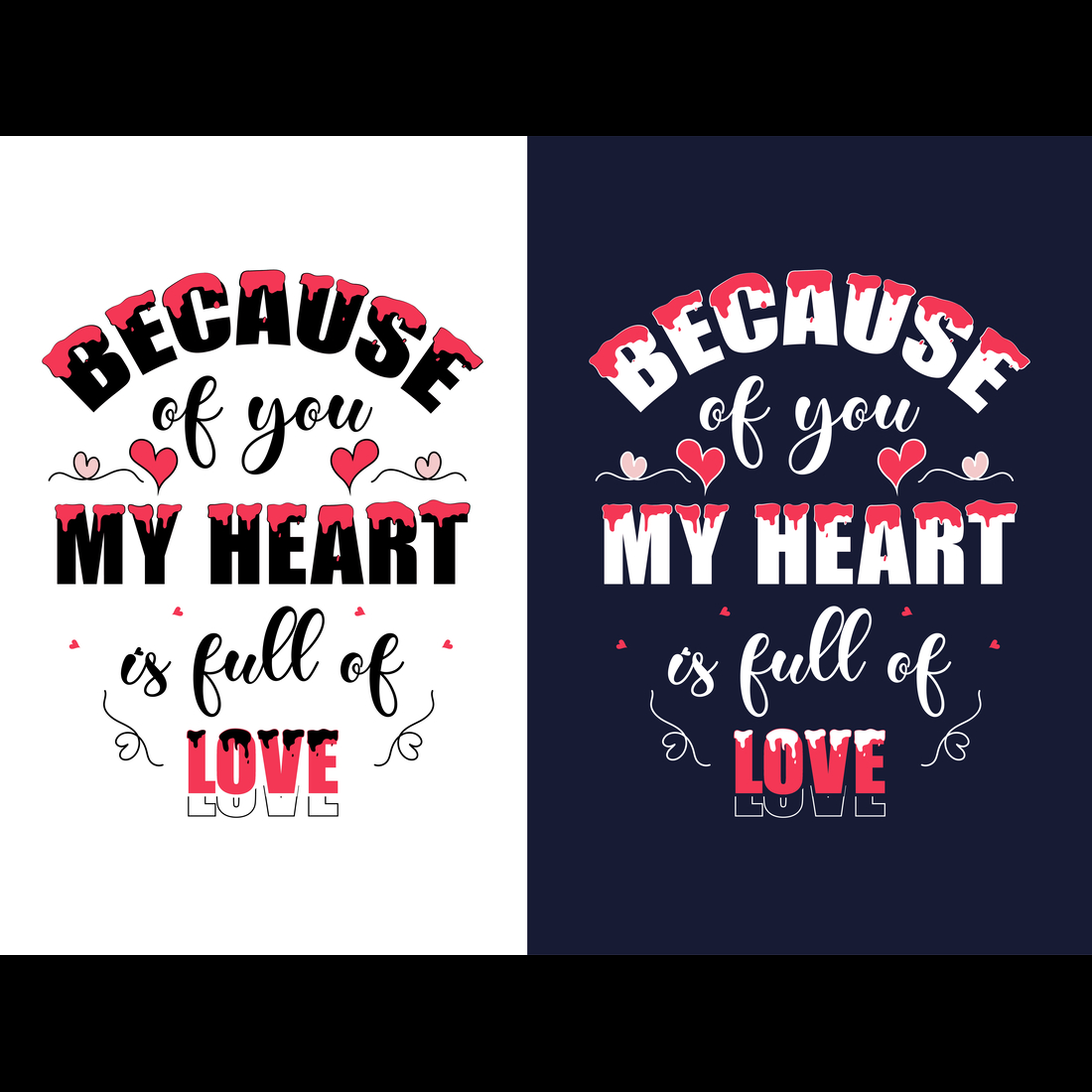 Valentine's day vector tshirt design preview image.