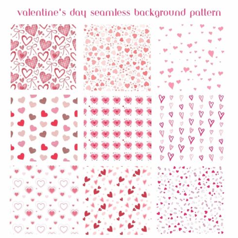 Valentine's Day Seamless Background Pattern cover image.