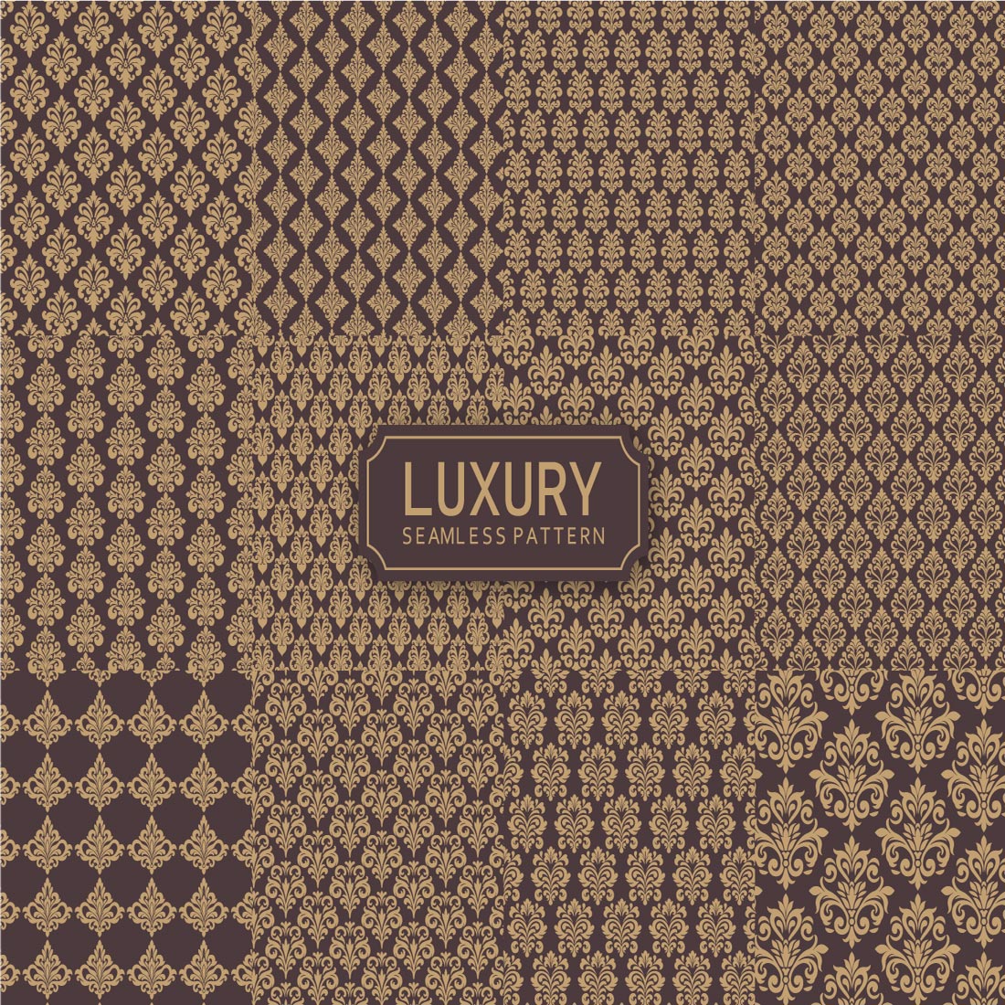 20 geometric seamless luxury pattern preview image.