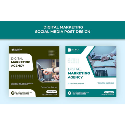 Digital Marketing Social Media Post Design Templates cover image.