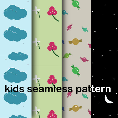 Seamless Texture pattern For Kids Room Decor And Gift Wrapping cover image.