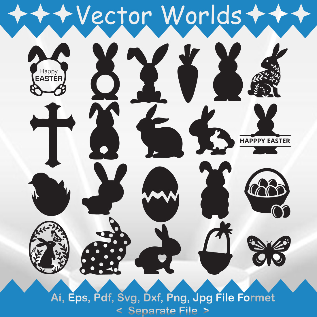 Easter SVG Vector Design preview image.