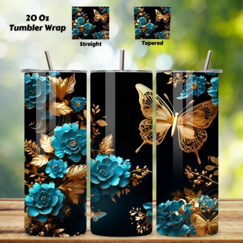 floral arrangement Tumbler Wrap, Seamless Tumbler Wrap, 3d tumbler png, 3d tumbler wrap, butterfly tumbler, designs popular cover image.