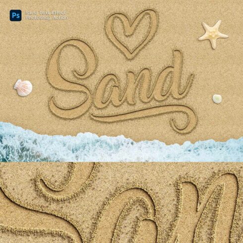 Sand Effect Photoshop Action cover image.