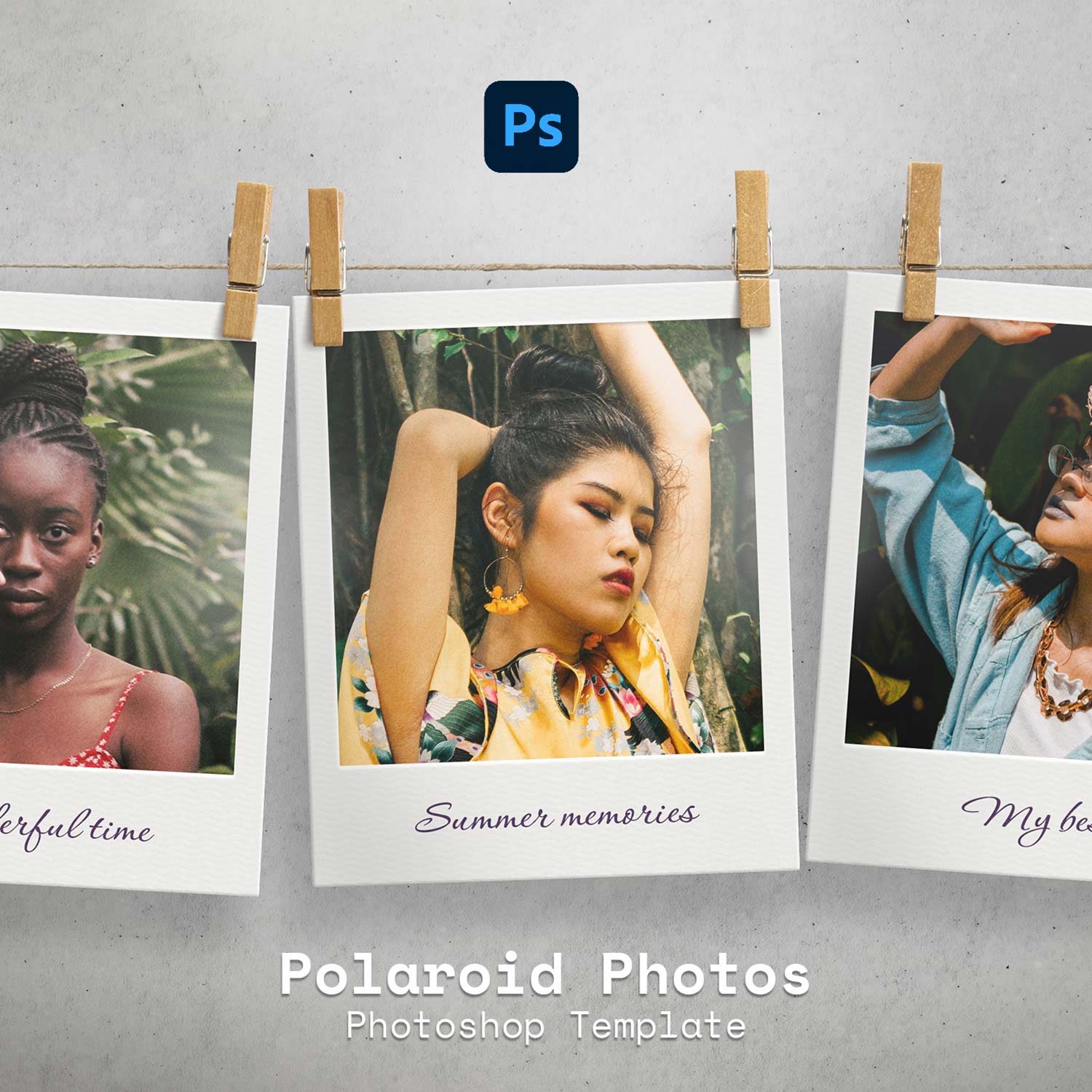 Polaroid Photos on Clothespins cover image.