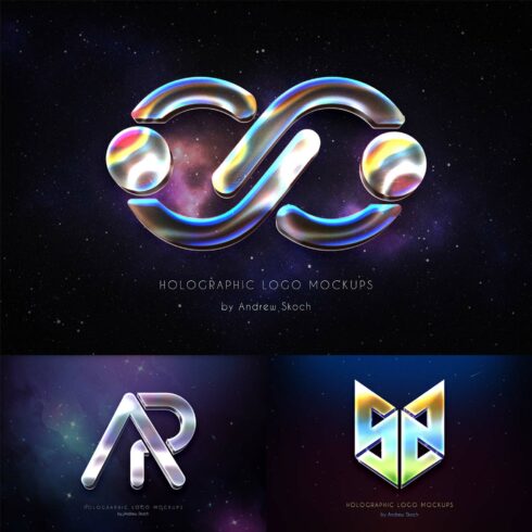 Holographic Logo Mockups cover image.