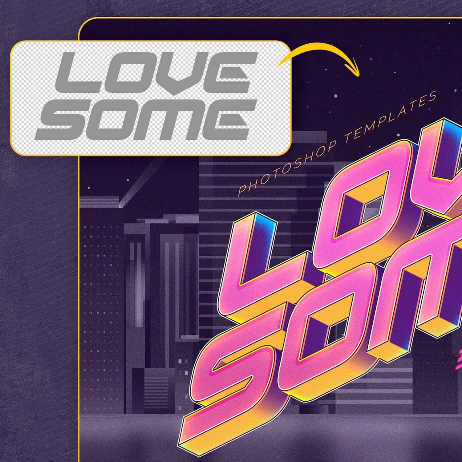 Retro Cyberpunk Text Effects preview image.