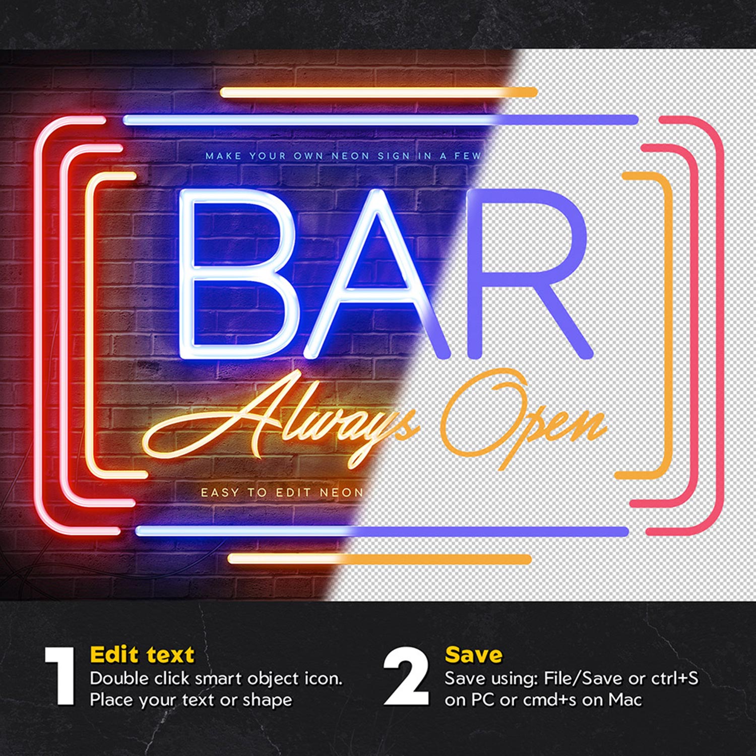 Bar Neon Sign Creator preview image.