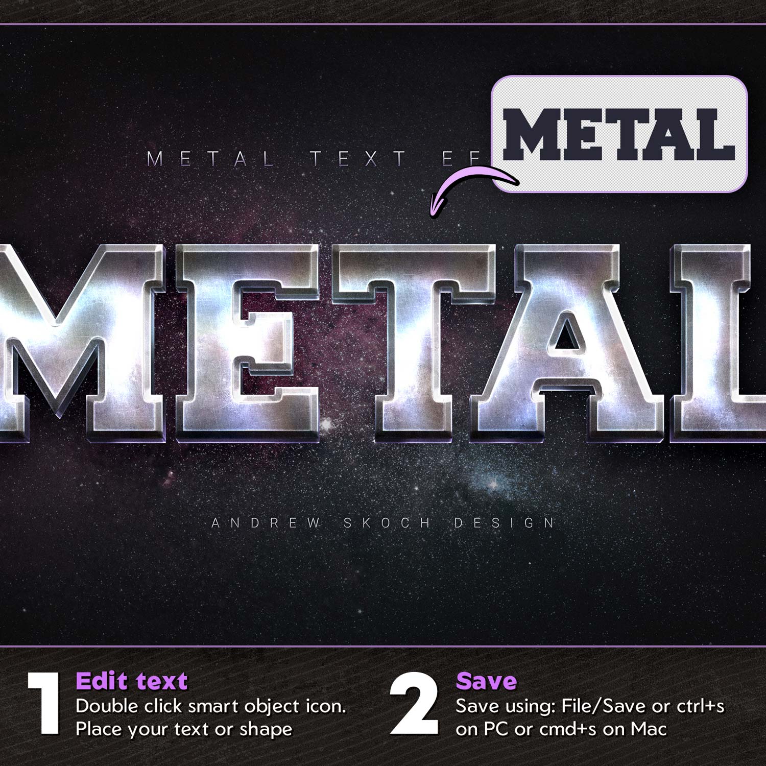 Metal Text Effects preview image.
