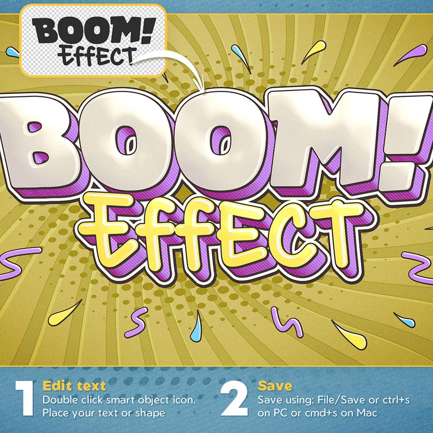 Boom Text Effects preview image.