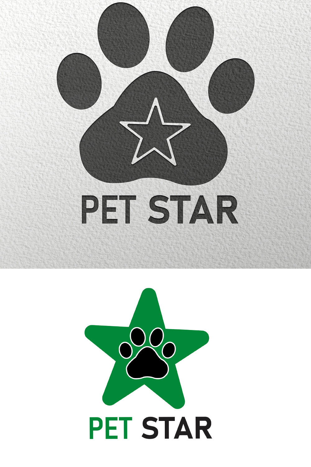 PET BRAND LOGO,PET STAR LOGO,DOG LOGO,PET LOGO,STAR PET LOGO, pinterest preview image.