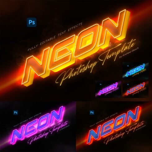 Neon Text Effect cover image.