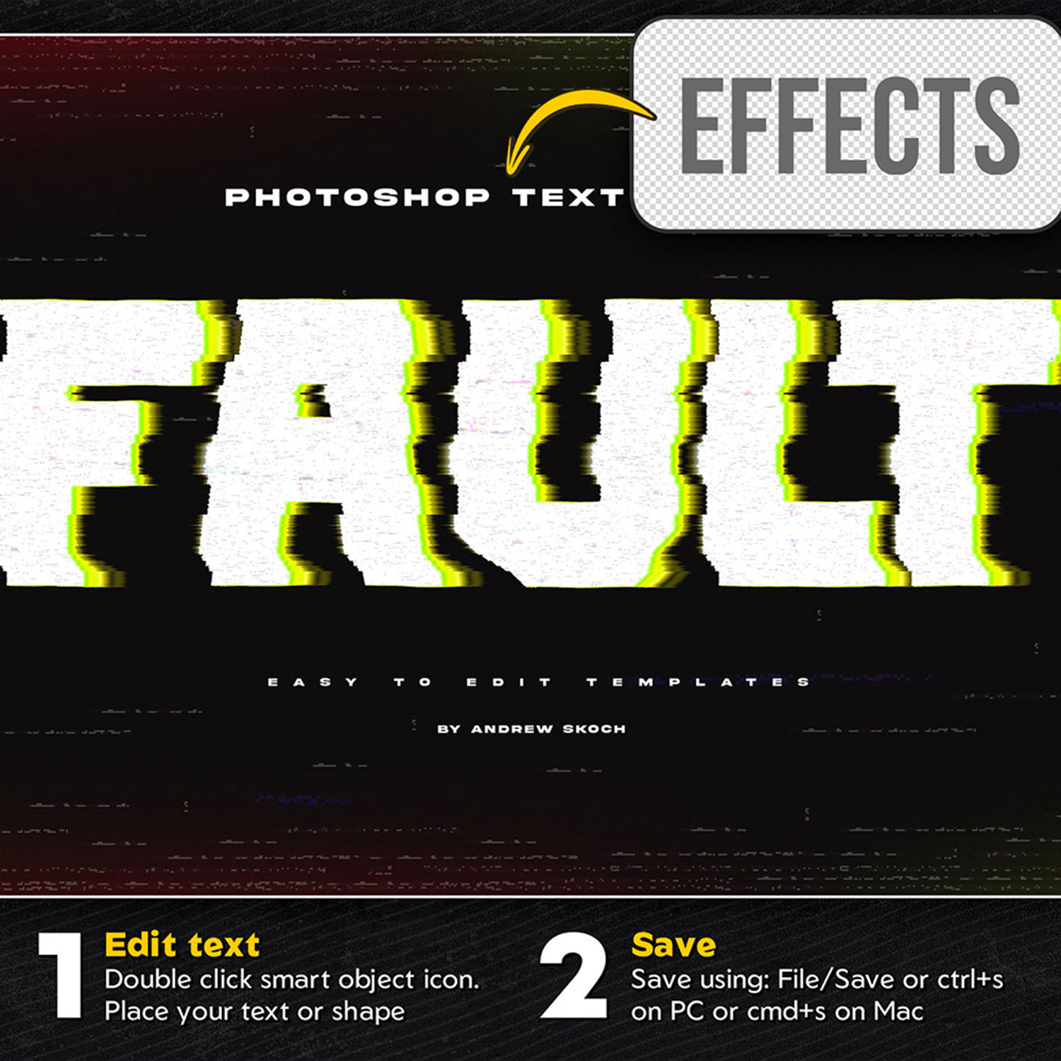 Glitch Text or Logo Effects preview image.
