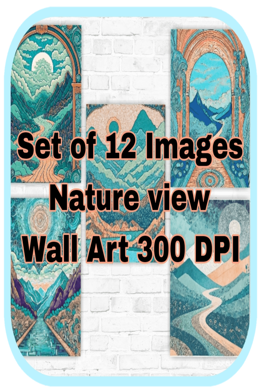 Nature View wall art for Home decor pinterest preview image.