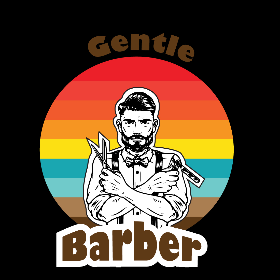 Barber Tshart Design preview image.
