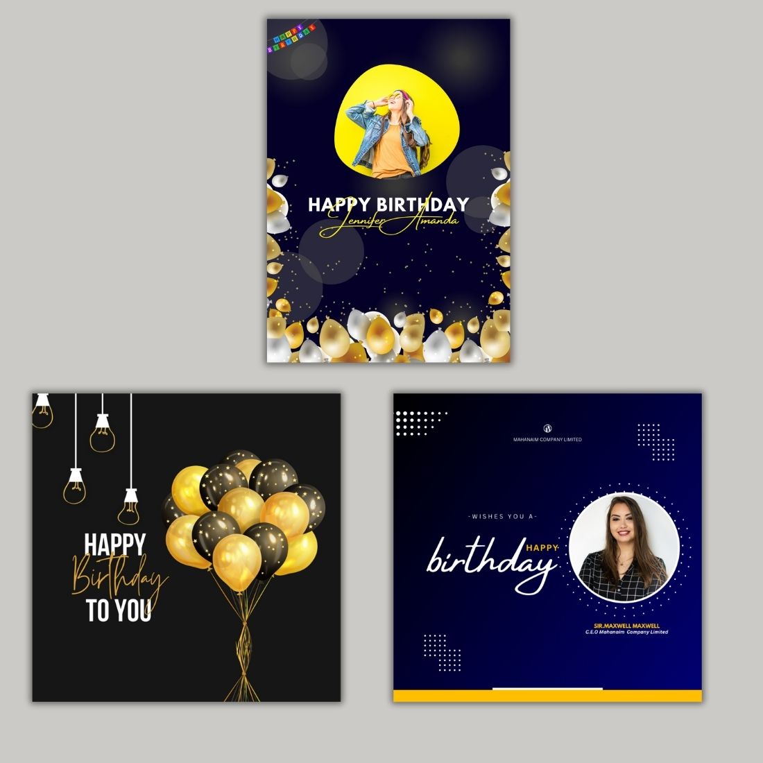 Birthday Design Templates preview image.