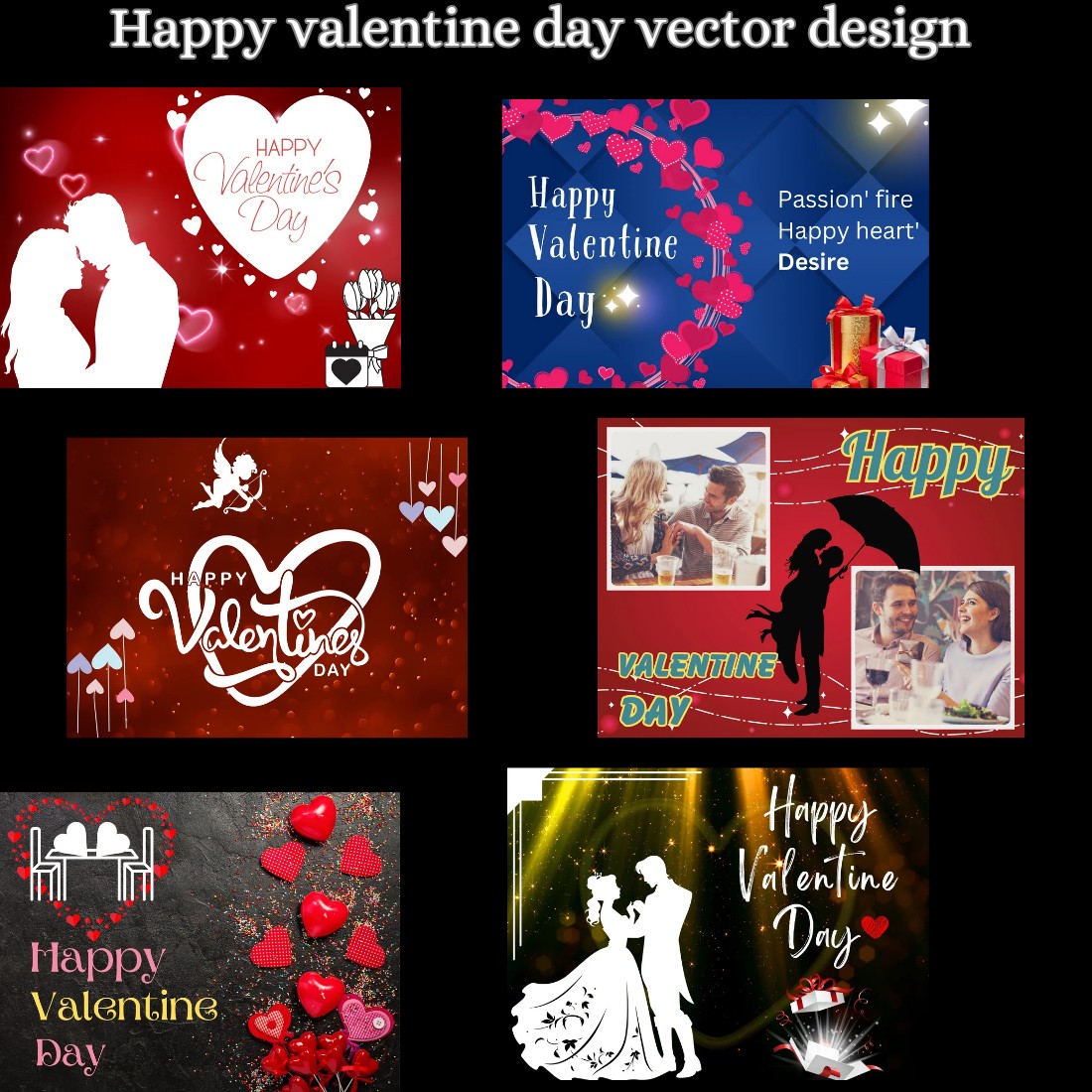 25 Happy valentine day vector image in png file preview image.