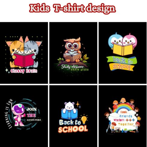 25 kids tshirt design png file cover image.