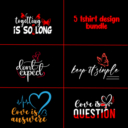Motivational typography t-shirt design bundle for everyone cover image.