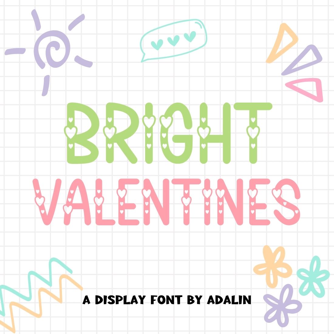 Bright Valentines - Display font cover image.