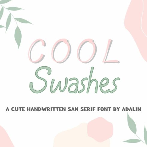 Cool Swashes - Handwritten font cover image.