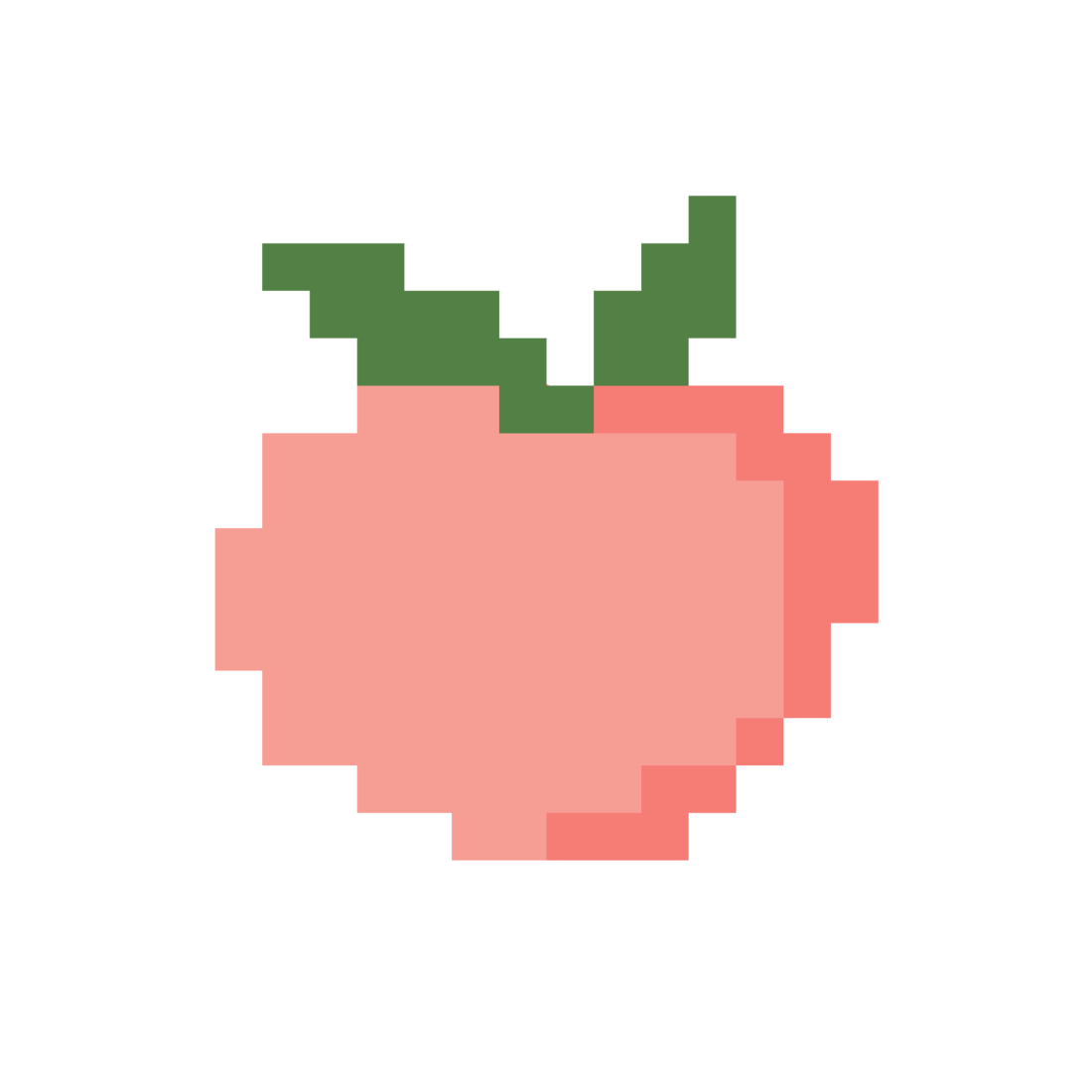 12 Fruit Vector Illustration Icon with Pixel Art Style Premium HD preview image.