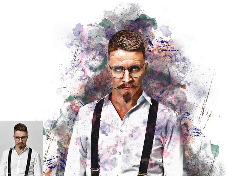 Great Watercolor Paint Photoshop Action - MasterBundles