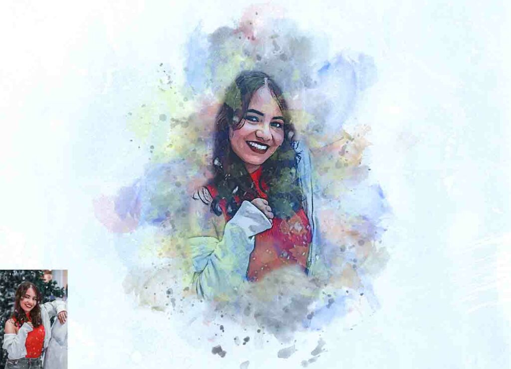Old Watercolor Painting Photoshop Action - MasterBundles