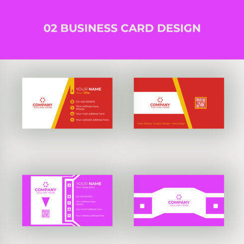 02 Professional Business Card Design Templates cover image.