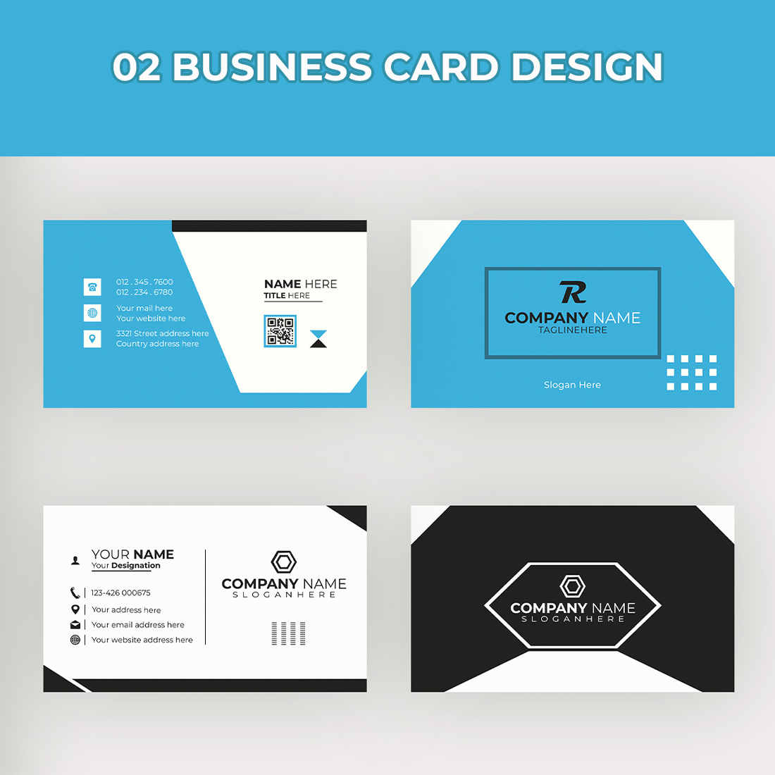Professional business card design templates cover image.