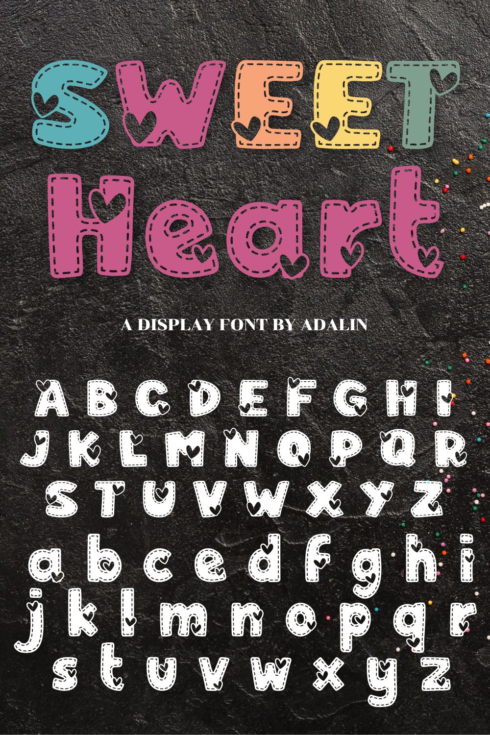 Sweet Heart - Display Font pinterest preview image.
