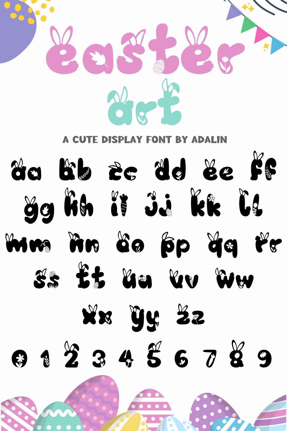 Easter Art - Display Font pinterest preview image.