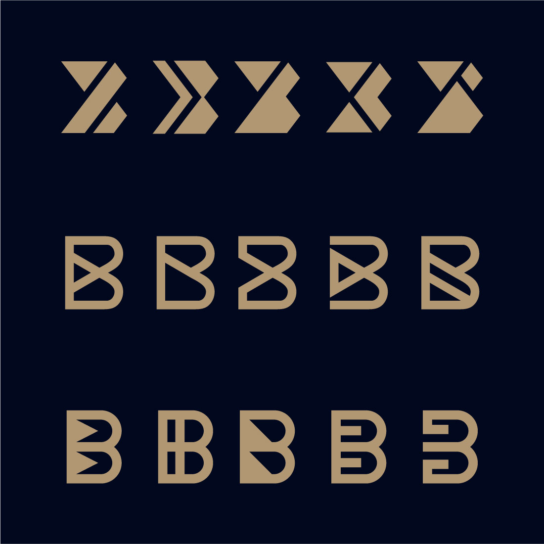 creative letter B icon set design for business of luxury, elegant, simple preview image.