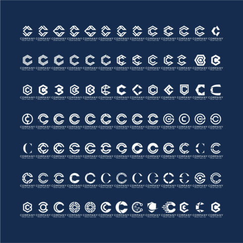 creative letter C icon set design for business of luxury, elegant, simple cover image.