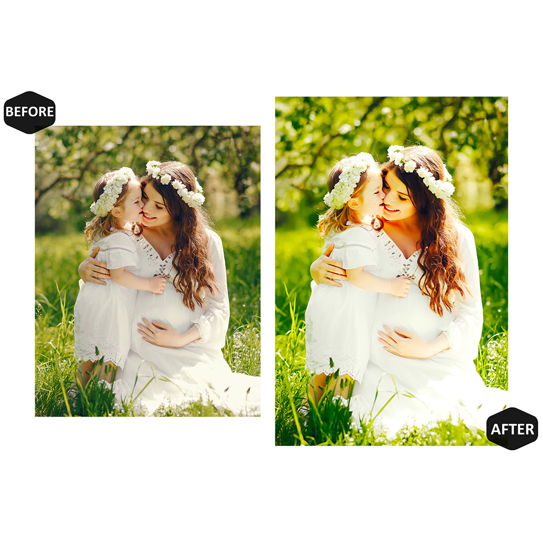 12 Maternity Lightroom Presets, Pregnancy Mobile Preset, Summer Desktop LR Filter DNG Instagram Lifestyle Theme For Portrait , Spring Scheme preview image.